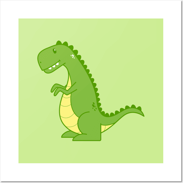 Green Dinosaur Wall Art by themadesigns